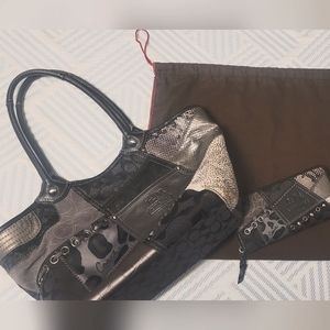 Coach Carry Satchel and matching wallet